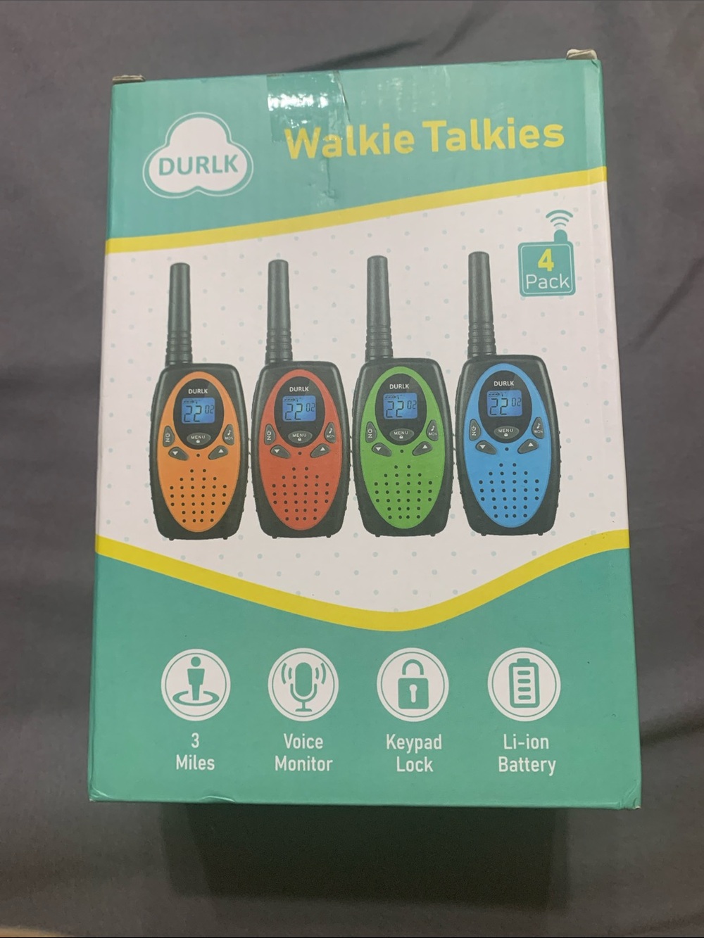 Walkie Talkies - 4 Pack (Orange, Red, Green, Blue)
